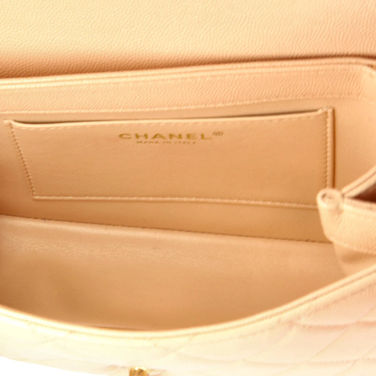 Carry Me Top Handle Flap Bag Quilted Caviar Small - Deep Luxury