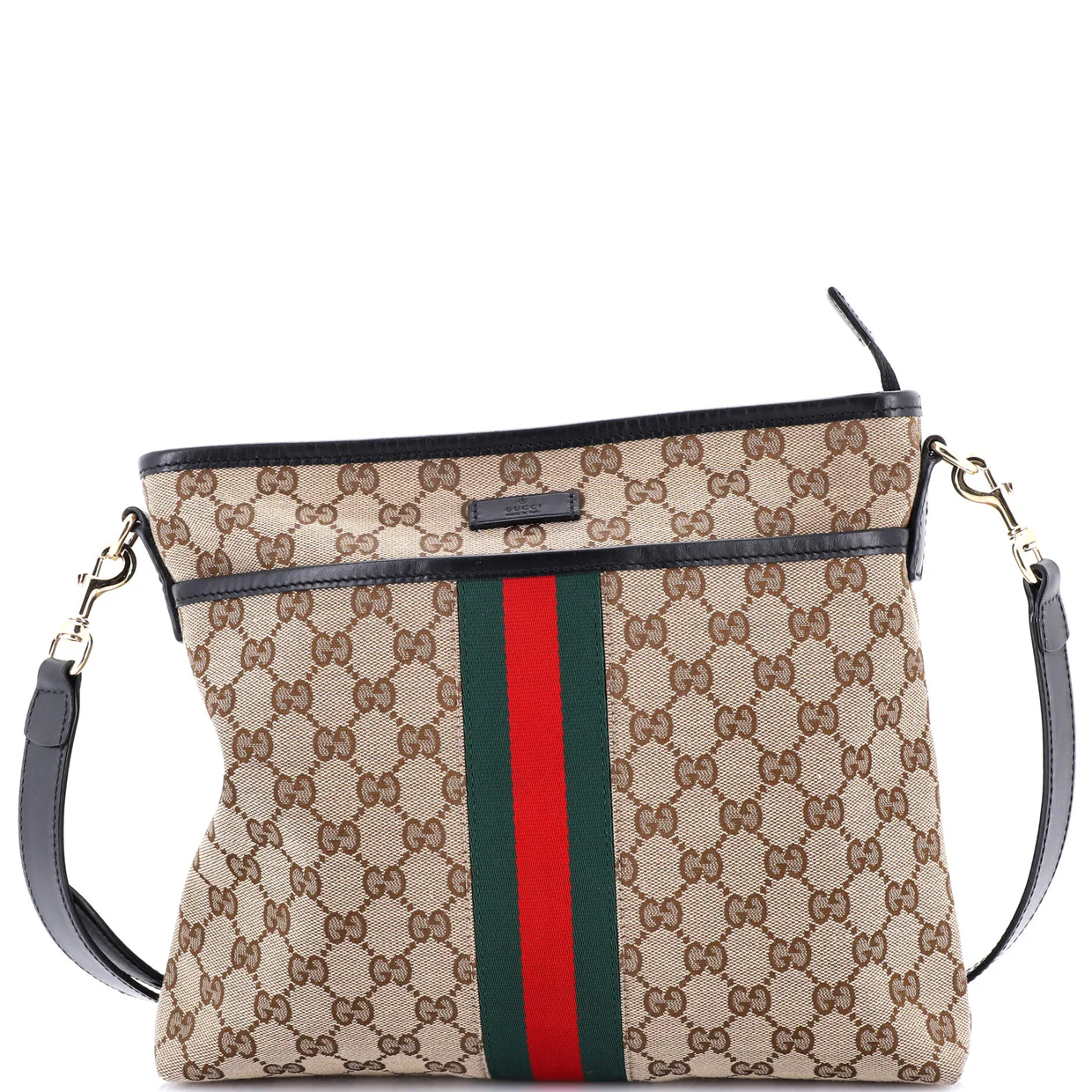 Front Pocket Web Messenger GG Canvas Small - Deep Luxury