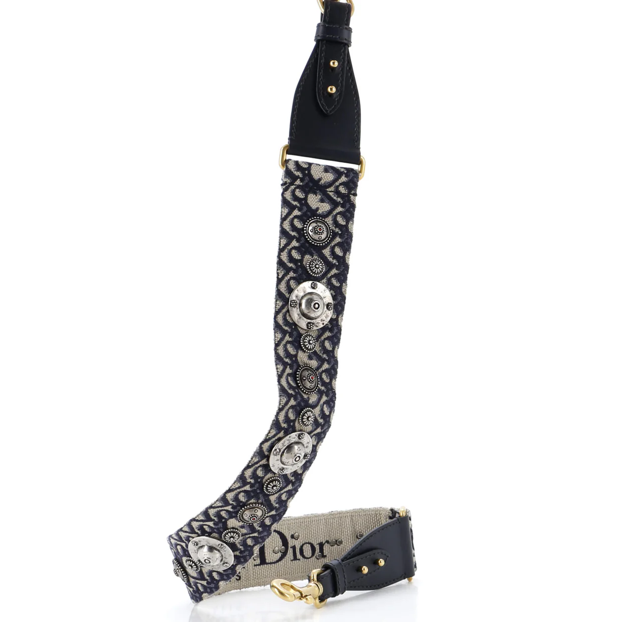 Shoulder Strap Embellished Oblique Canvas - Deep Luxury