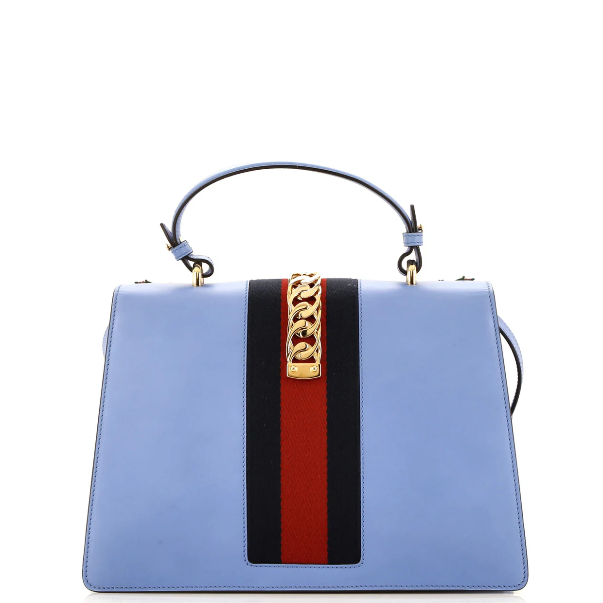 Sylvie Top Handle Bag Embroidered Leather Medium - Deep Luxury