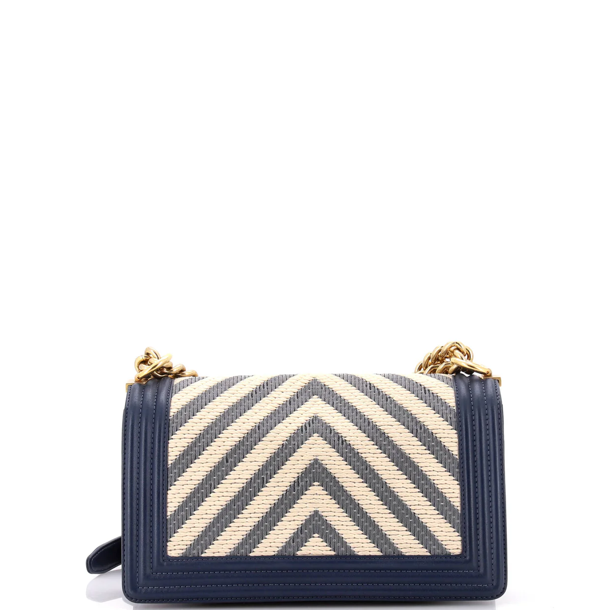 Boy Flap Bag Braided Chevron Cording and Calfskin Old Medium - Deep Luxury