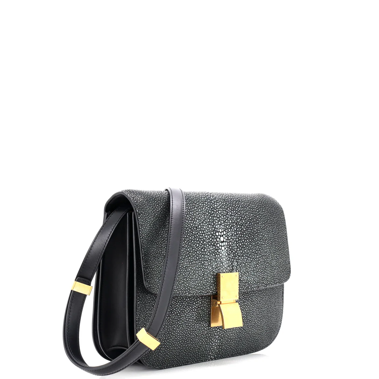 Classic Box Bag Stingray Medium - Deep Luxury