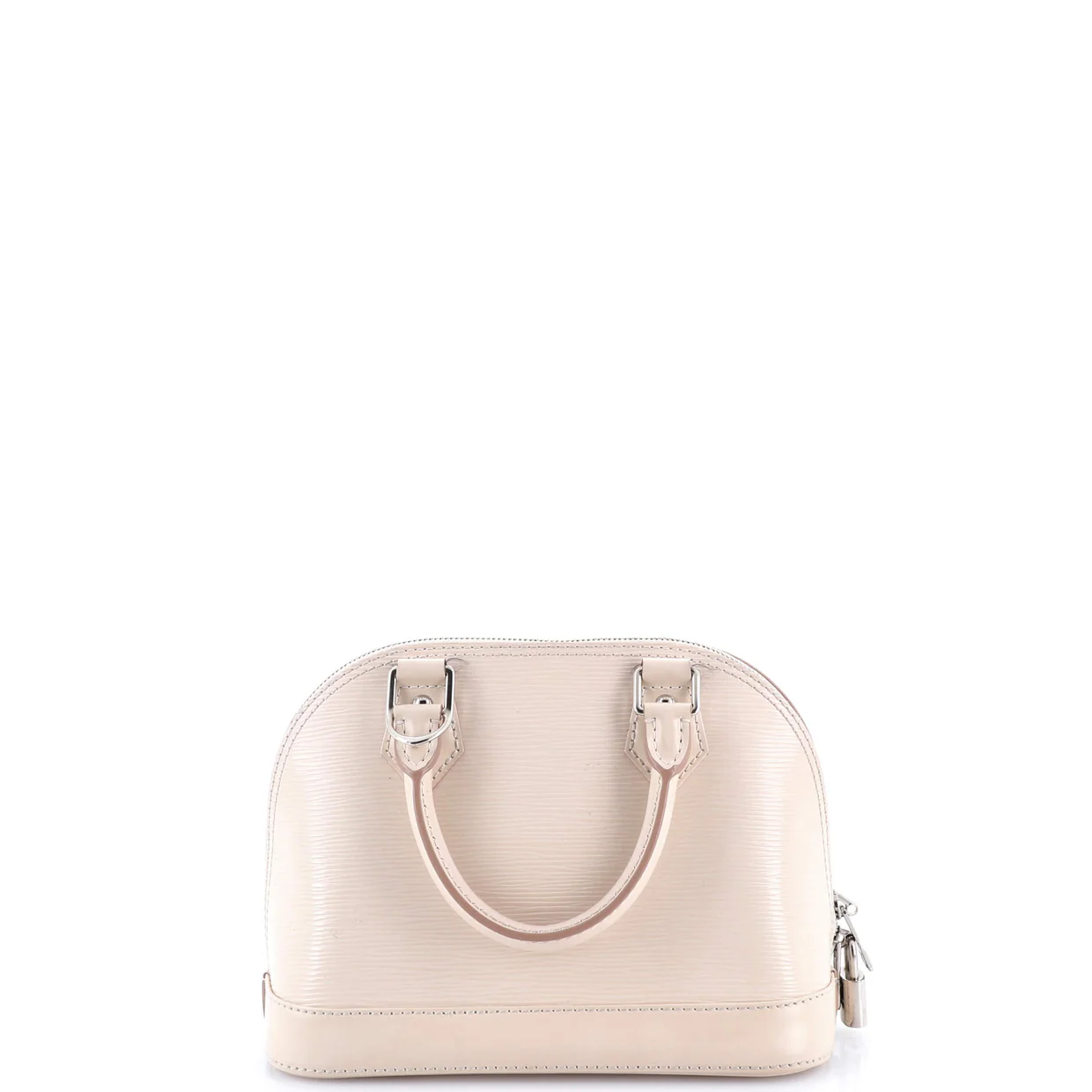 Alma Handbag Epi Leather with Logo Jacquard Strap BB - Deep Luxury