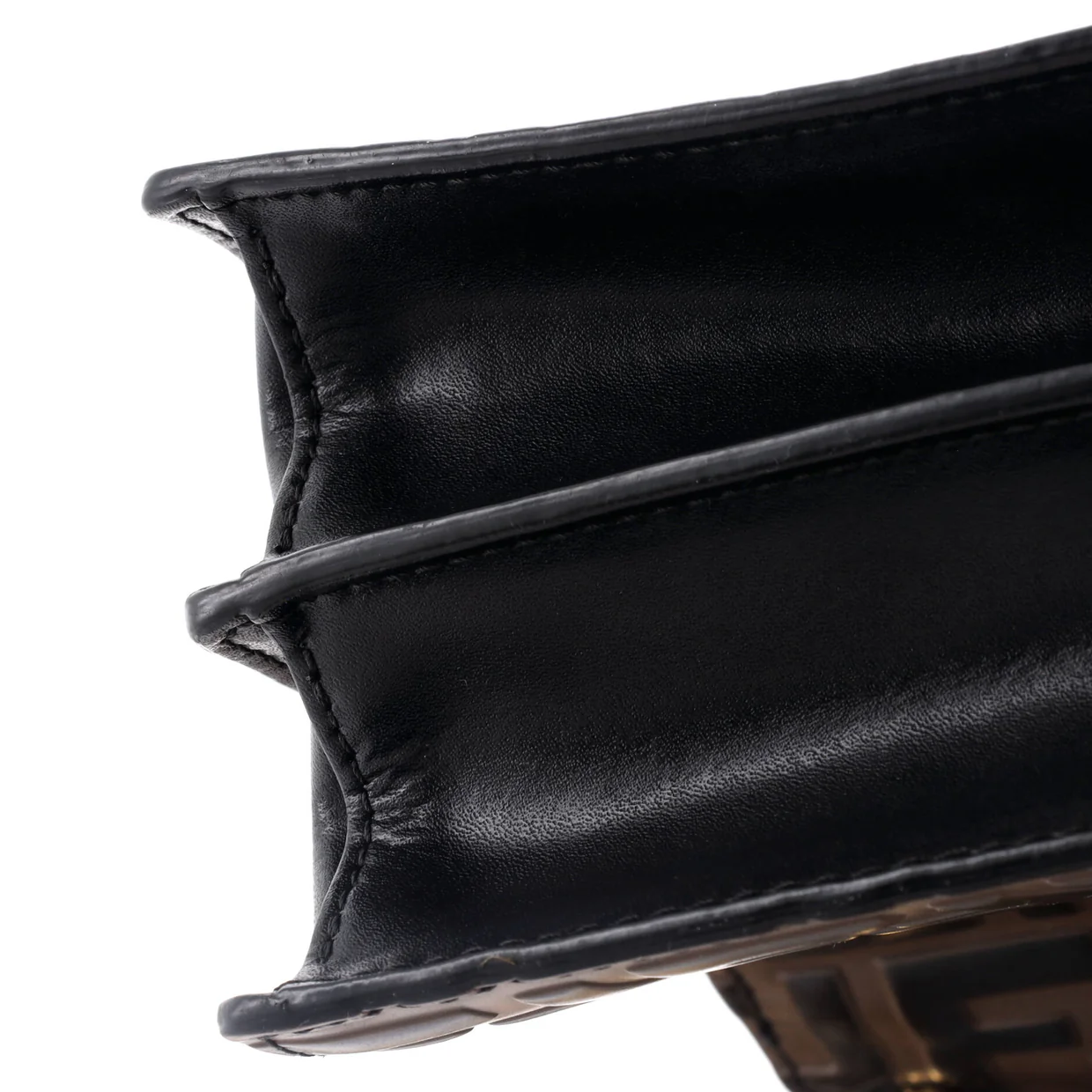 Kan U Shoulder Bag Zucca Embossed Leather Small - Deep Luxury