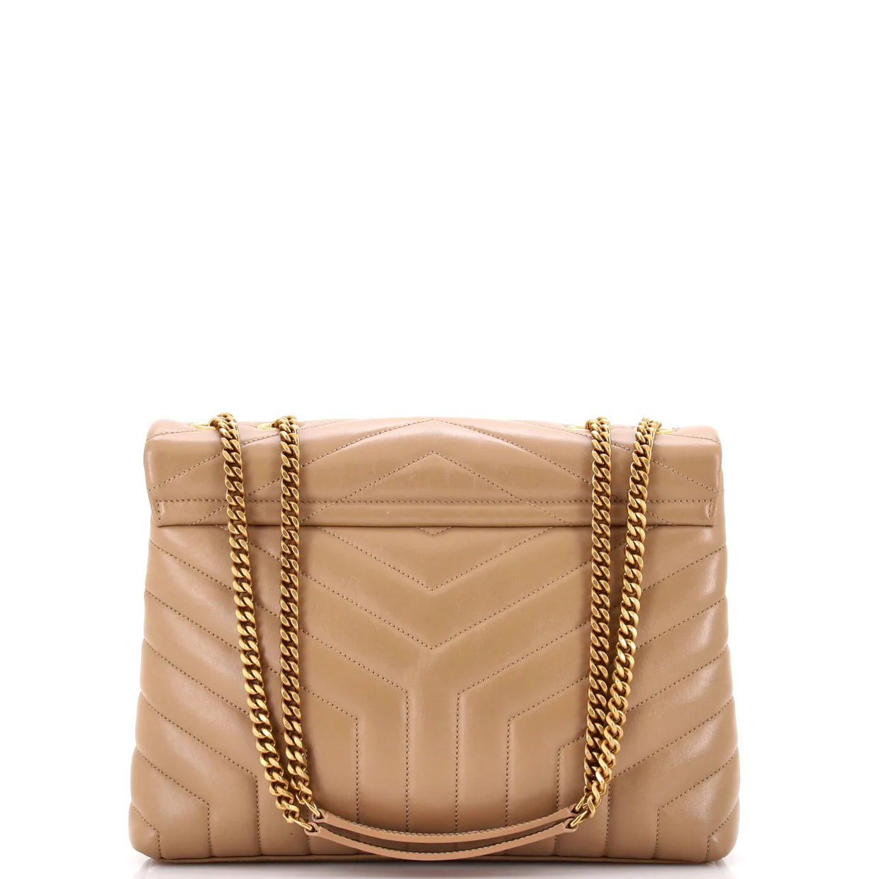 Loulou Shoulder Bag Matelasse Chevron Leather Medium - Deep Luxury