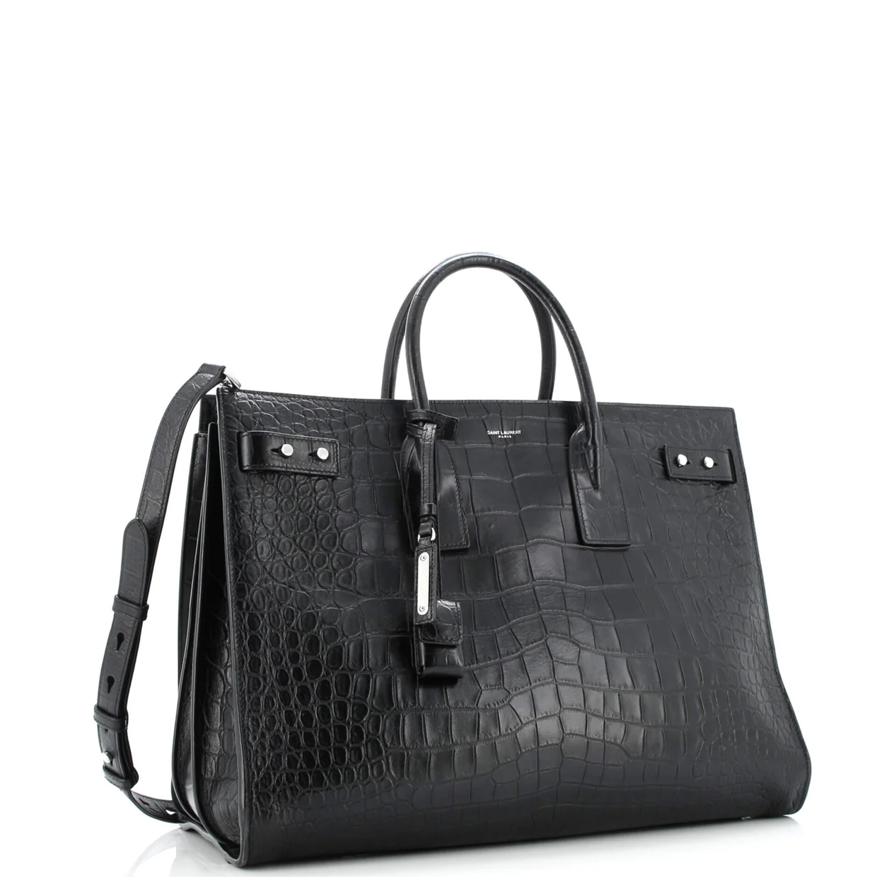 Sac de Jour Souple Bag Crocodile Embossed Leather Medium - Deep Luxury