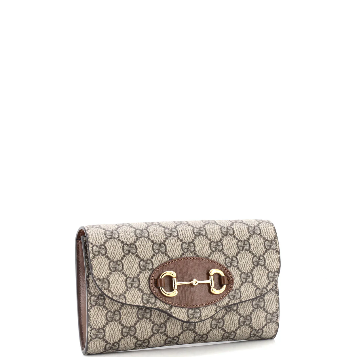 Horsebit 1955 Curved Flap Shoulder Bag GG Coated Canvas Mini - Deep Luxury