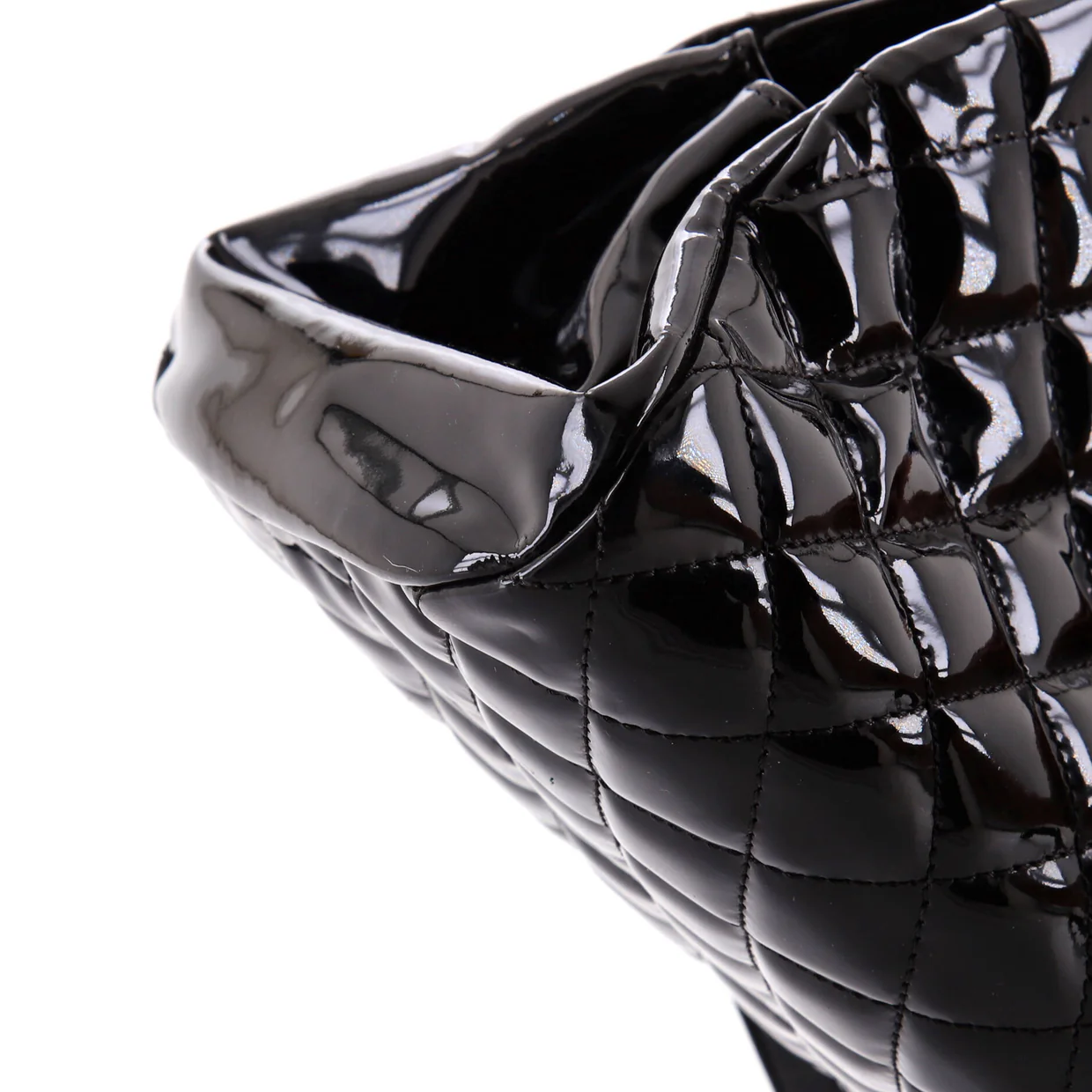 Just Mademoiselle Bag Quilted Patent Medium - Deep Luxury