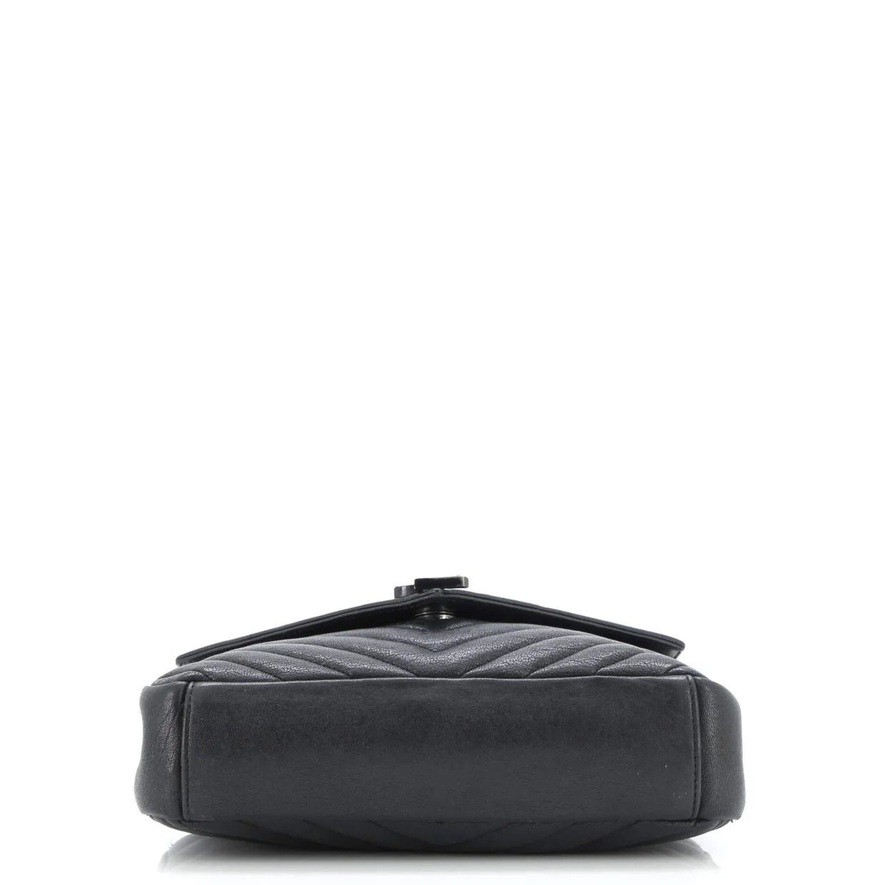 Classic Monogram College Bag Matelasse Chevron Leather Medium - Deep Luxury