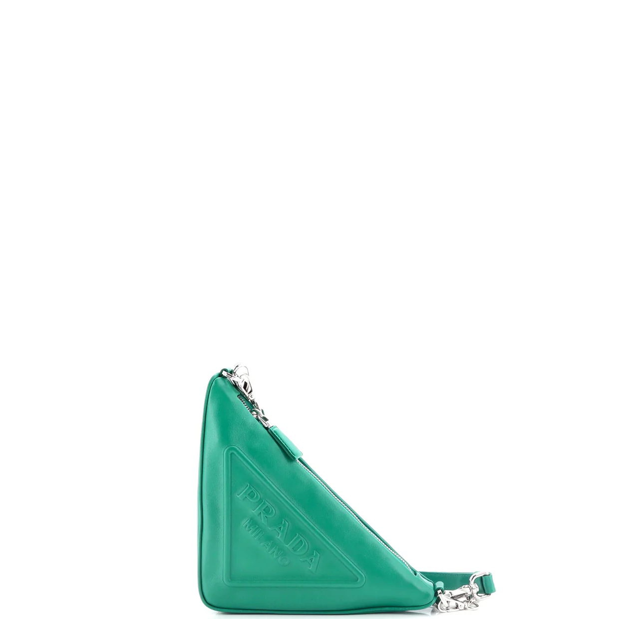 Triangle Logo Zip Crossbody Bag Embossed Grace Lux Small - Deep Luxury