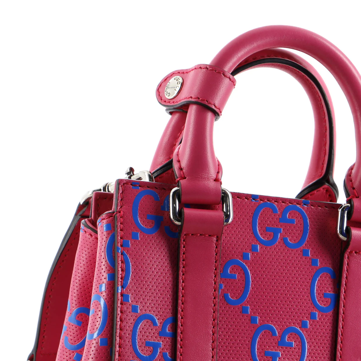 Convertible Open Tote GG Embossed Perforated Leather Mini - Deep Luxury