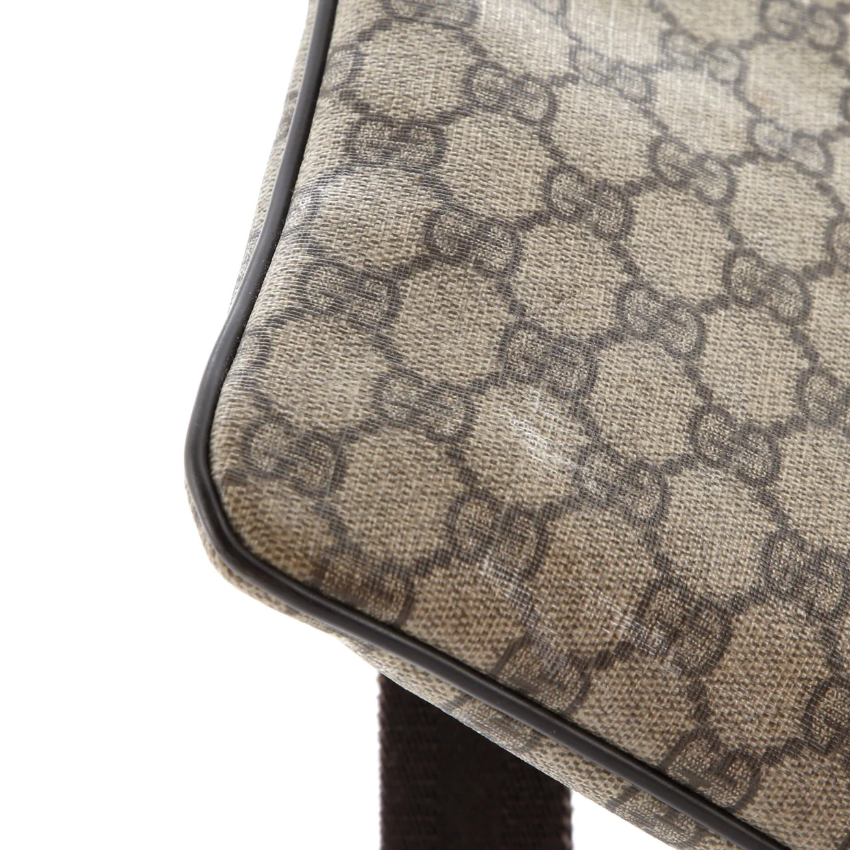 Zip Top Messenger Bag GG Coated Canvas Small - Deep Luxury
