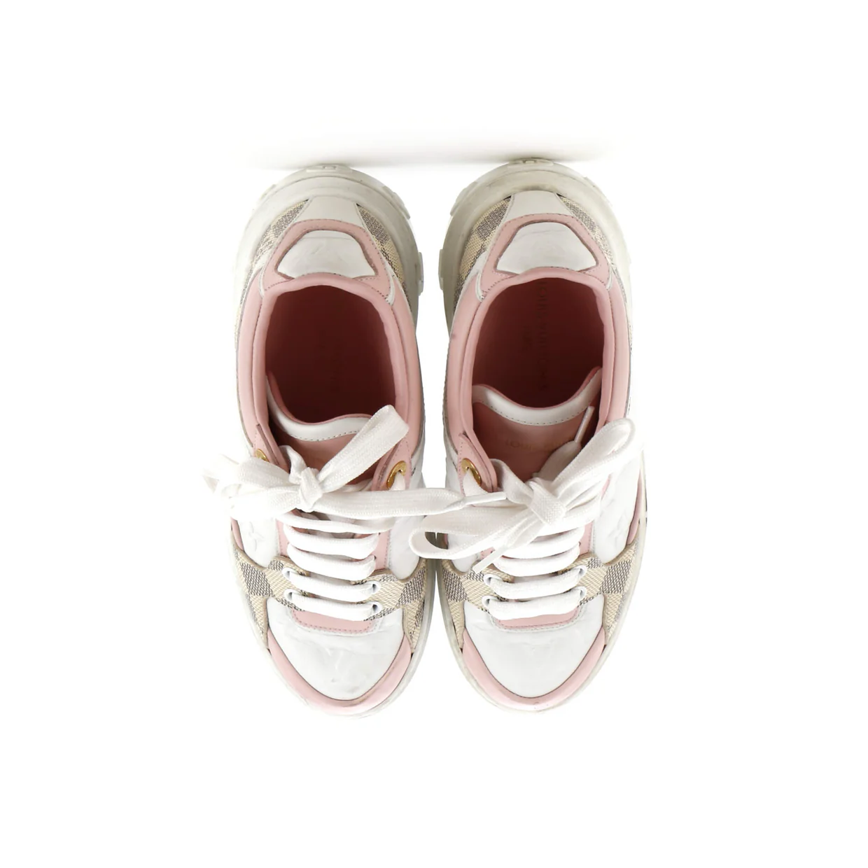 Women's Time Out Sneakers Pastel Monogram Embossed Leather - Deep Luxury