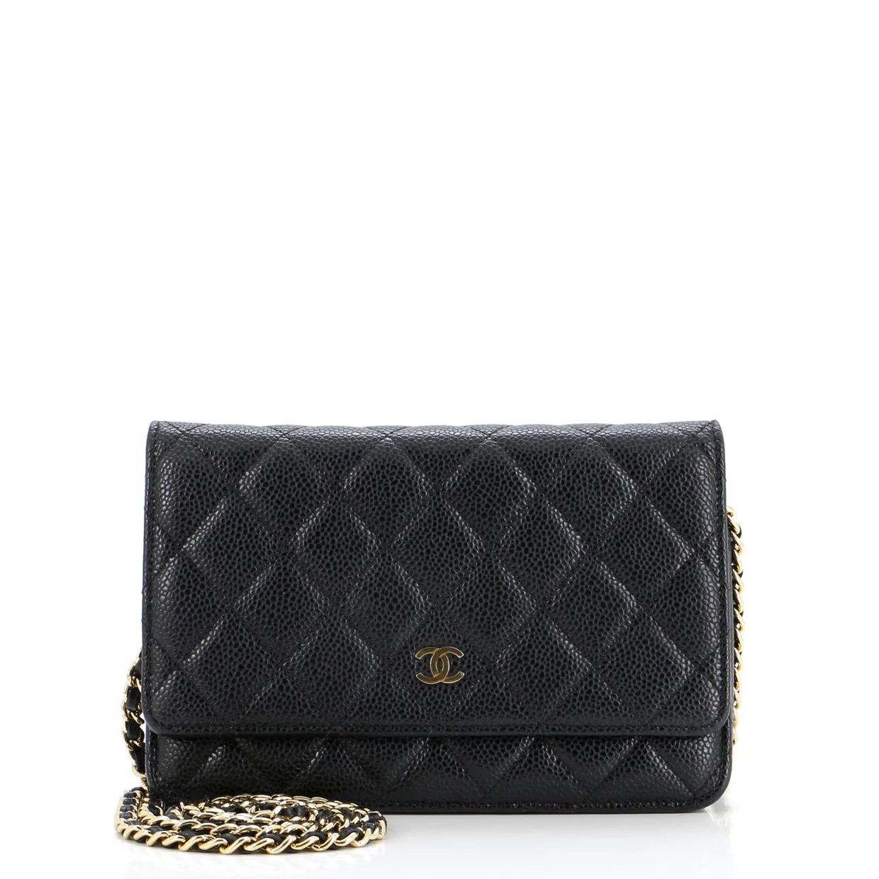 Wallet on Chain Quilted Caviar - Deep Luxury