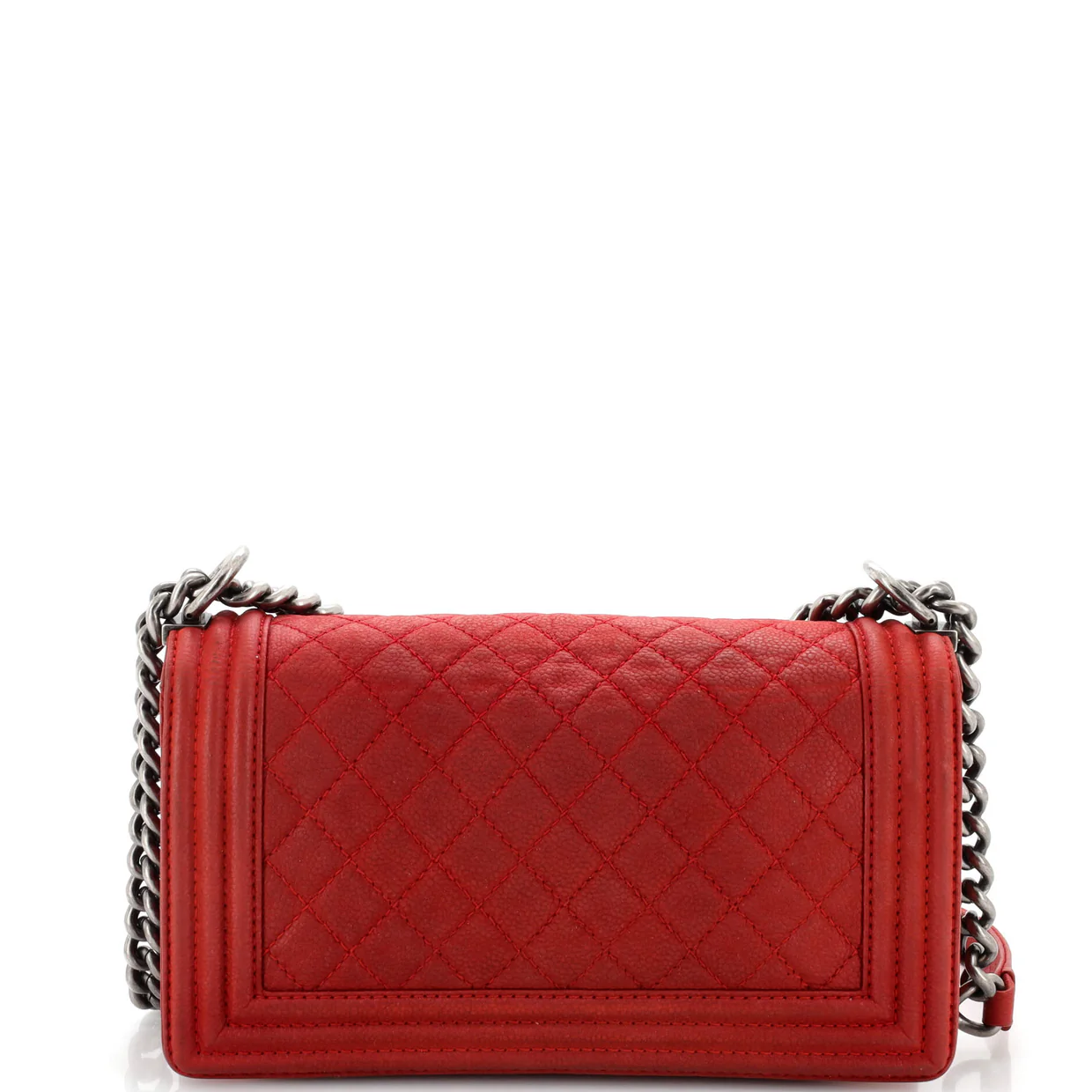 Boy Flap Bag Quilted Matte Caviar Old Medium - Deep Luxury