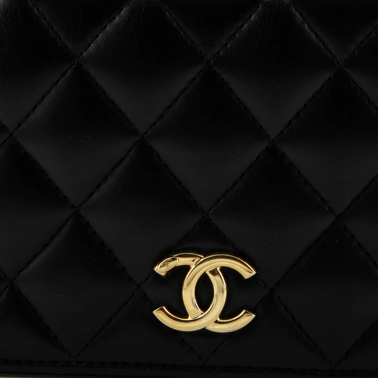 CC Enamel Full Flap Bag Quilted Lambskin Mini - Deep Luxury