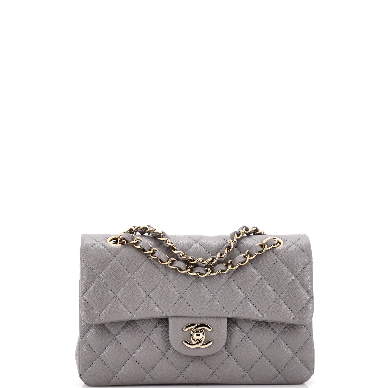 Classic Double Flap Bag Quilted Caviar Small - Deep Luxury