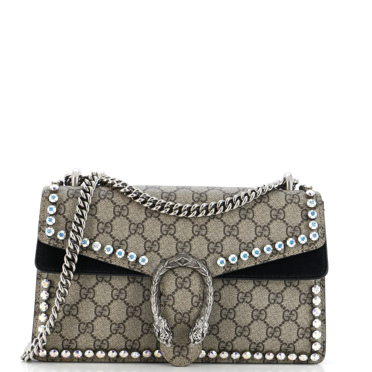 Dionysus Bag Crystal Embellished GG Coated Canvas Medium - Deep Luxury