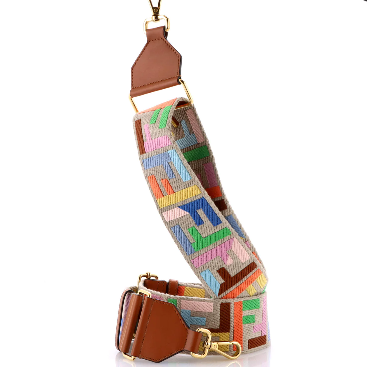 Strap You Shoulder Strap Multicolor Zucca Canvas with Leather - Deep Luxury