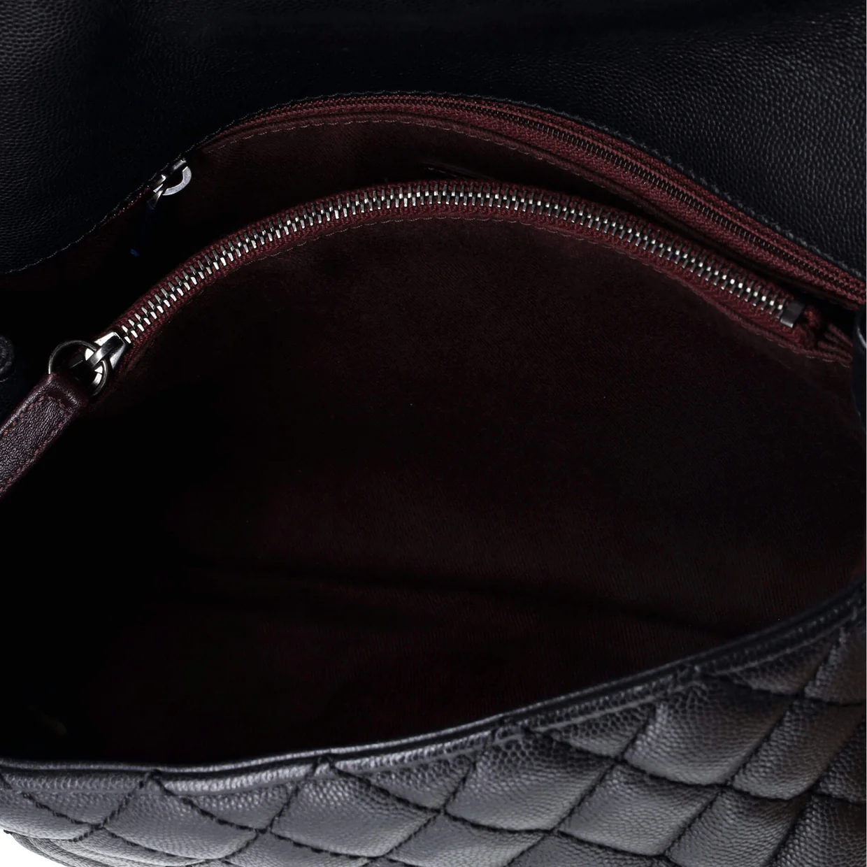 Coco Top Handle Bag Quilted Caviar Medium - Deep Luxury