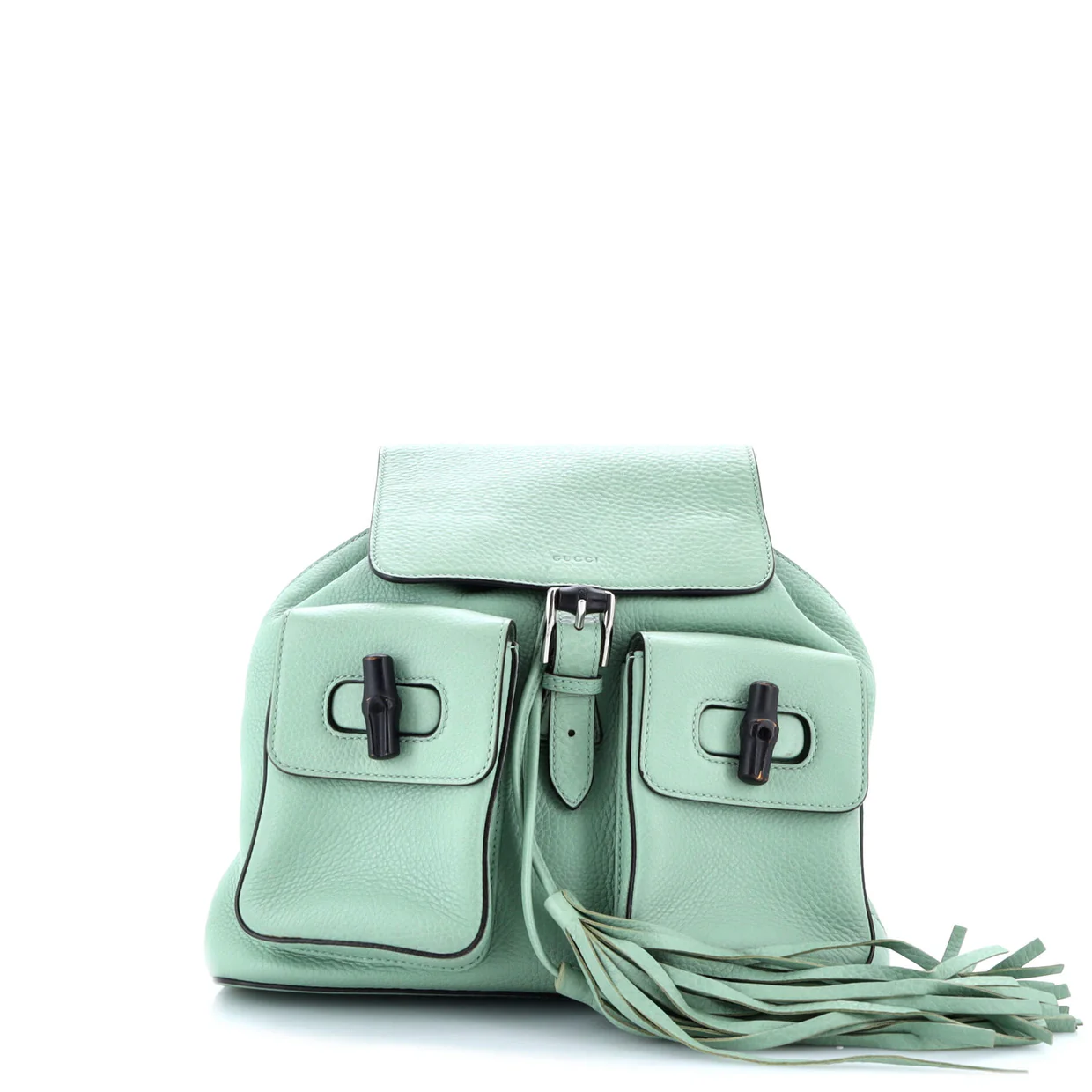 Bamboo Tassel Backpack Leather Medium - Deep Luxury