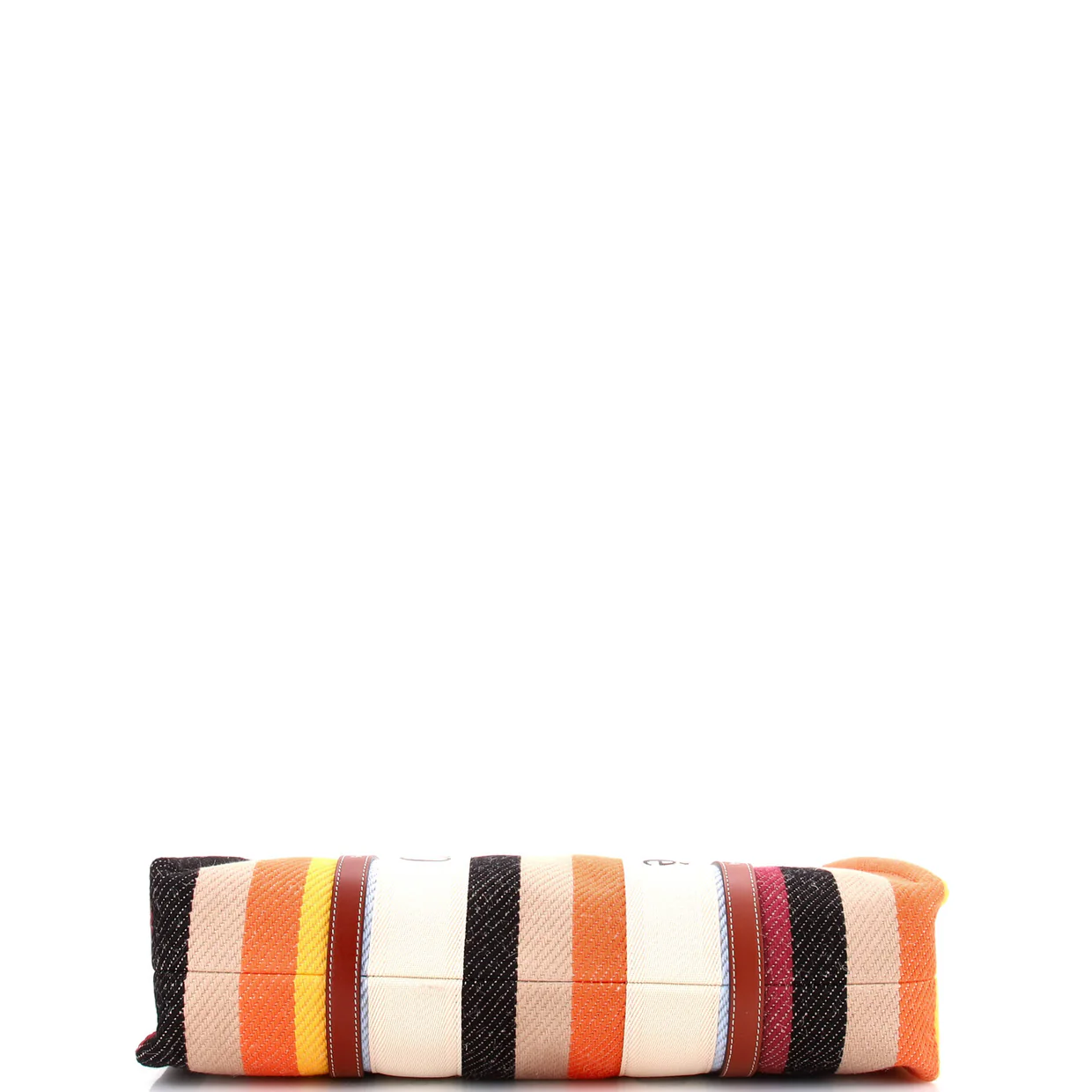 Woody Tote Striped Linen Large - Deep Luxury