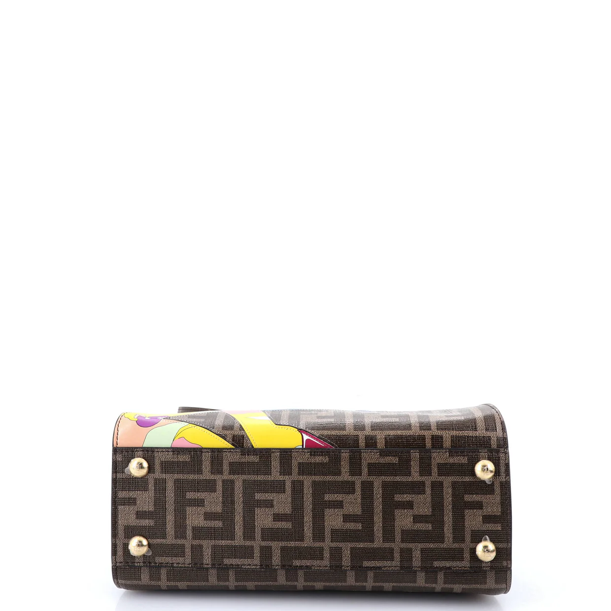 Antonio Lopez Peekaboo Bag Zucca Coated Canvas with Printed Leather Inlay Mini - Deep Luxury