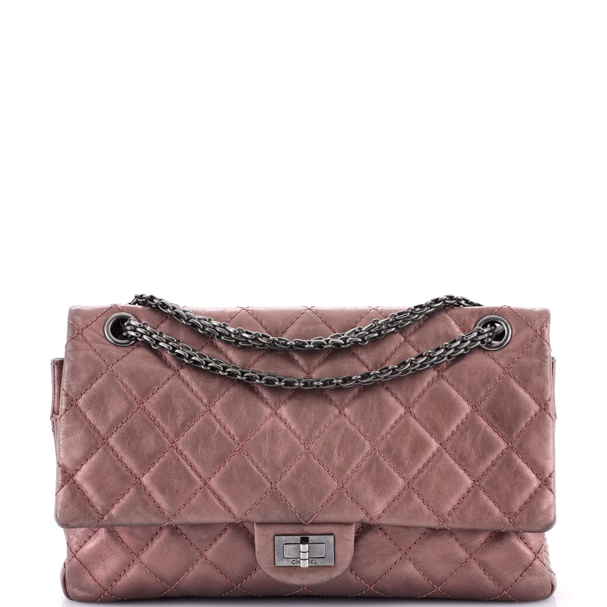 Reissue 2.55 Flap Bag Quilted Metallic Aged Calfskin 226 - Deep Luxury