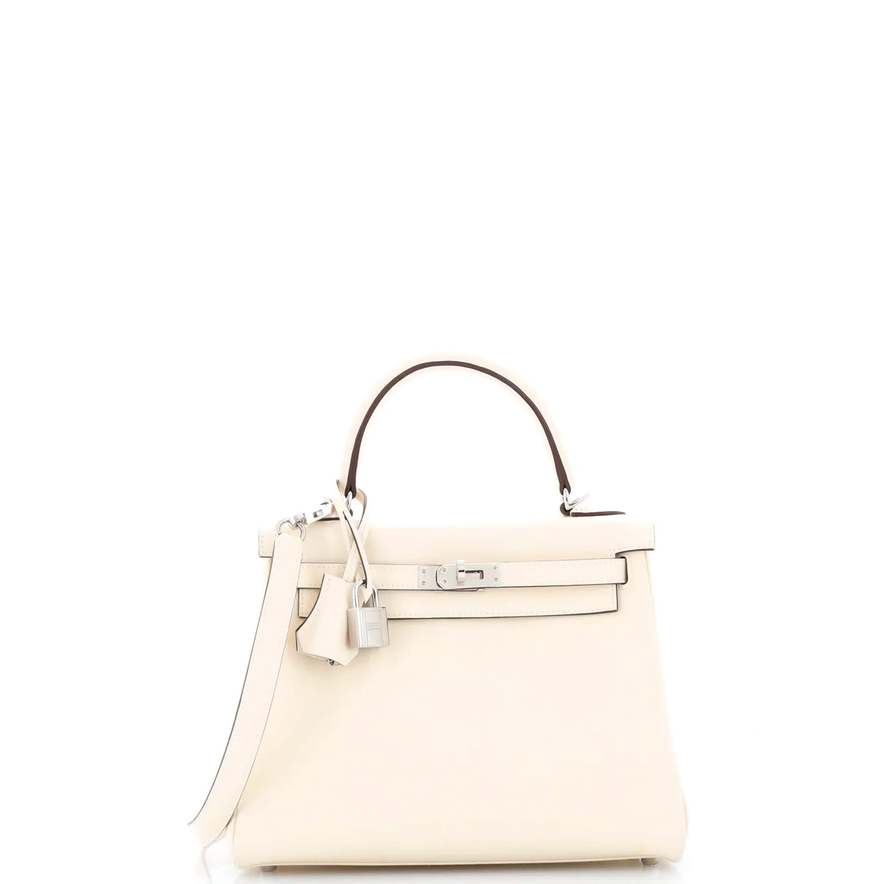 Kelly Handbag Light Swift with Palladium Hardware 25 - Deep Luxury