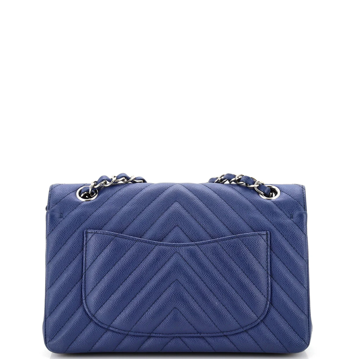 Classic Double Flap Bag Chevron Caviar Medium - Deep Luxury