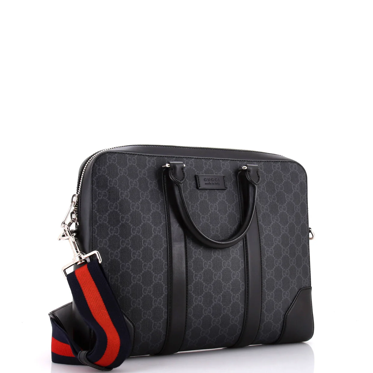 Convertible Zip Around Briefcase GG Coated Canvas Medium - Deep Luxury