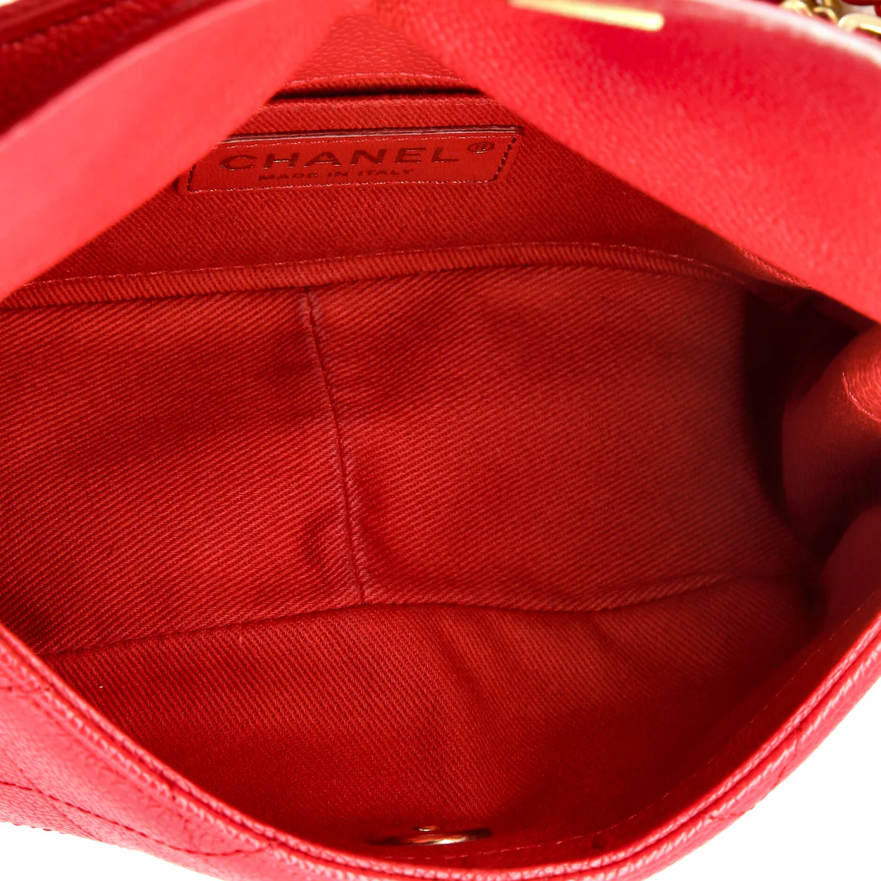 CC Top Handle Flap Bag Stitched Caviar Small - Deep Luxury