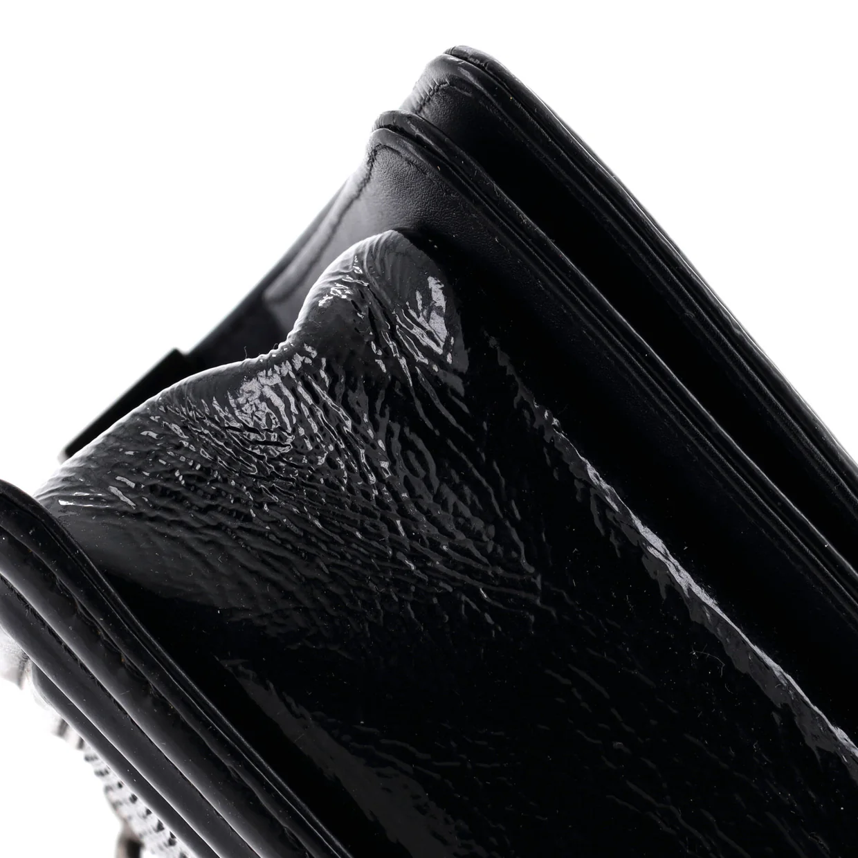 Boy Flap Bag Python and Patent Old Medium - Deep Luxury