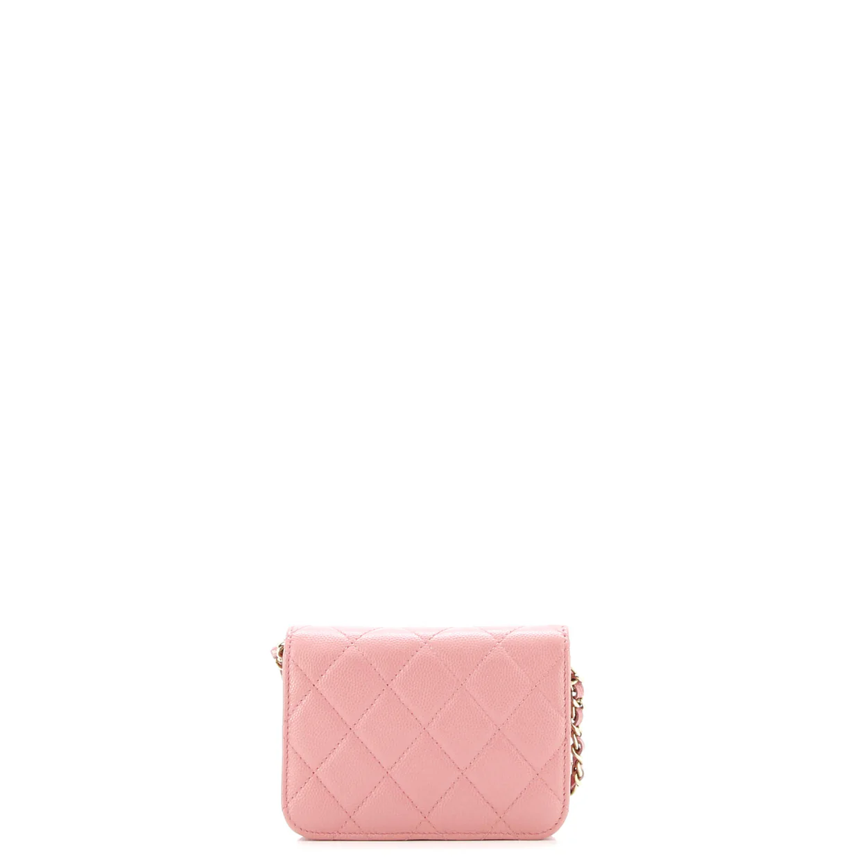 Classic Flap Card Holder on Chain Quilted Caviar Mini - Deep Luxury