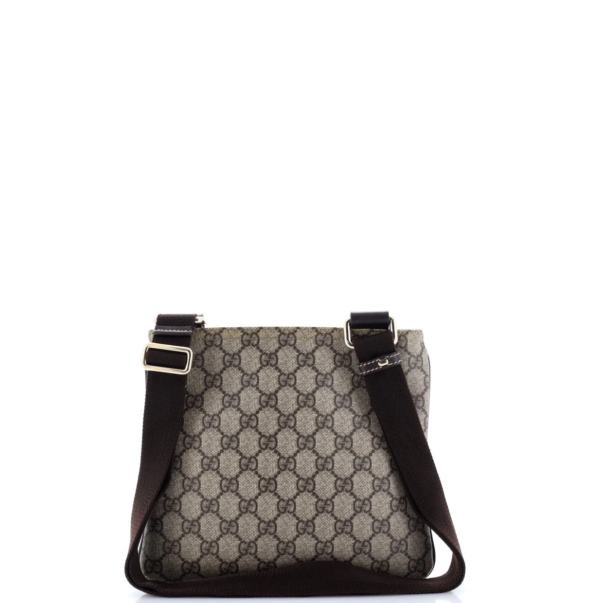 Zip Top Messenger Bag GG Coated Canvas Small - Deep Luxury