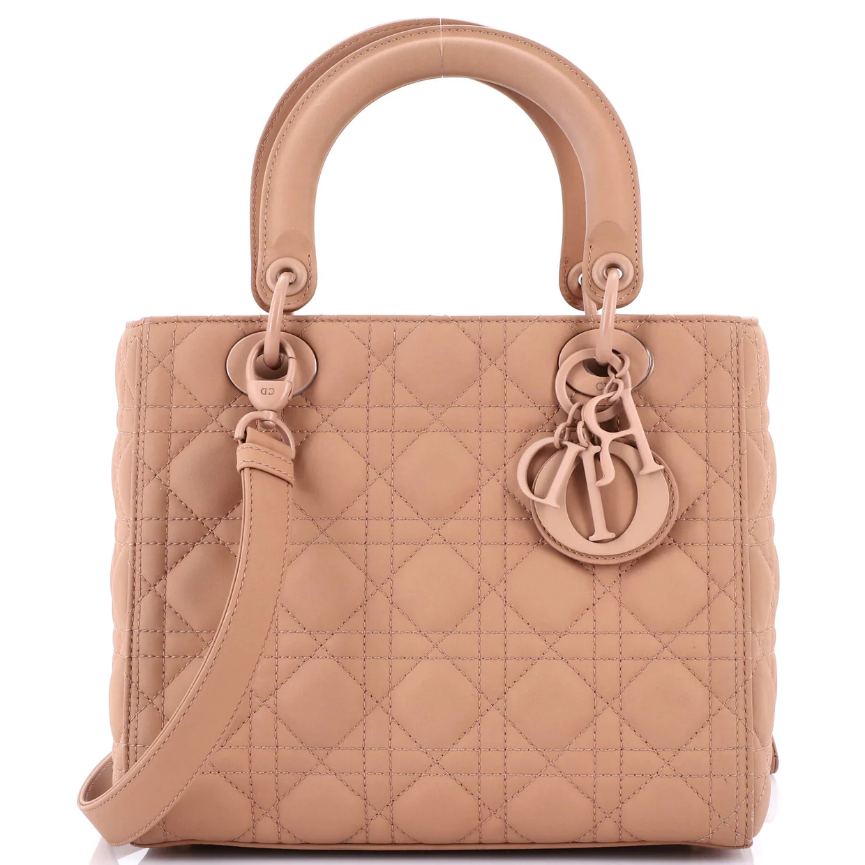 Ultra Matte Lady Dior Bag Cannage Quilt Calfskin Medium - Deep Luxury