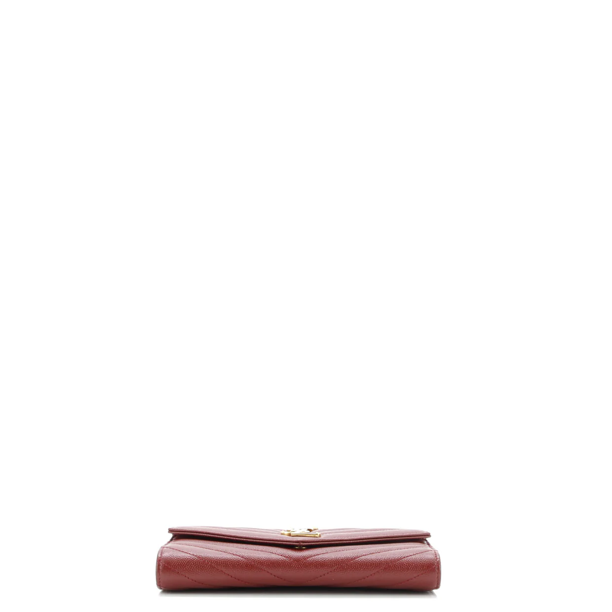 Classic Monogram Flap Wallet Matelasse Chevron Leather Large - Deep Luxury