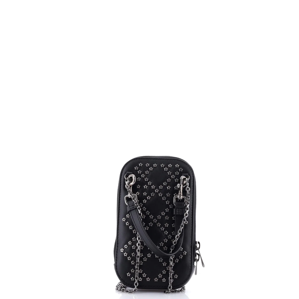 Lady Dior Phone Holder on Chain Studded Leather - Deep Luxury
