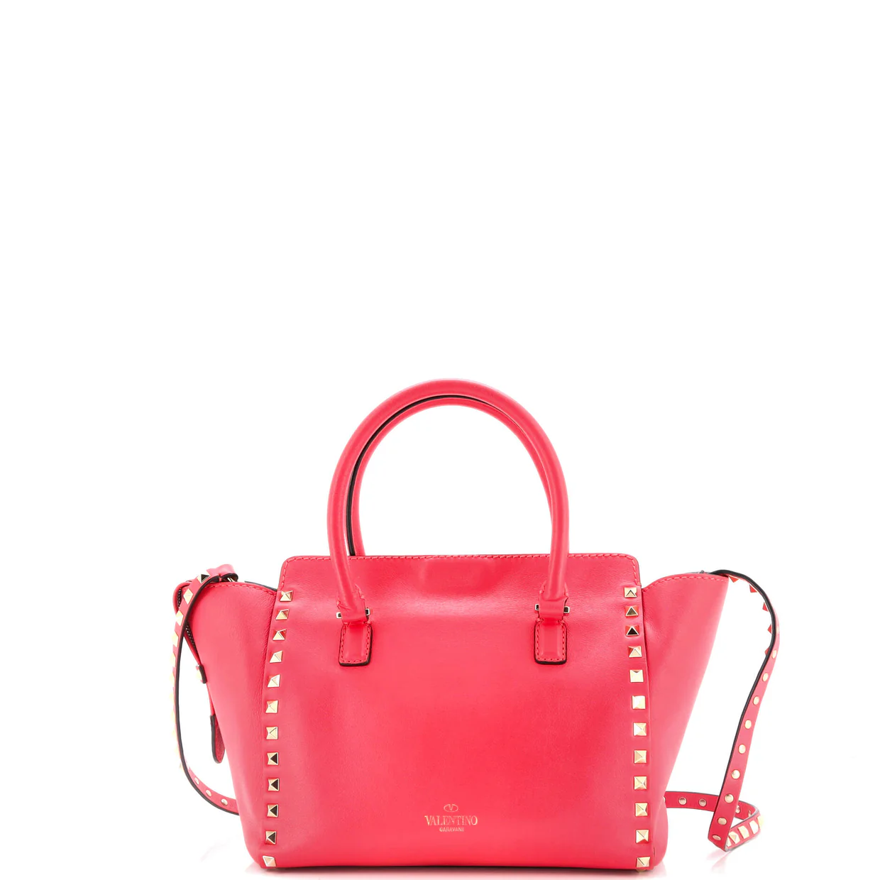 Rockstud Tote Rigid Leather Small - Deep Luxury