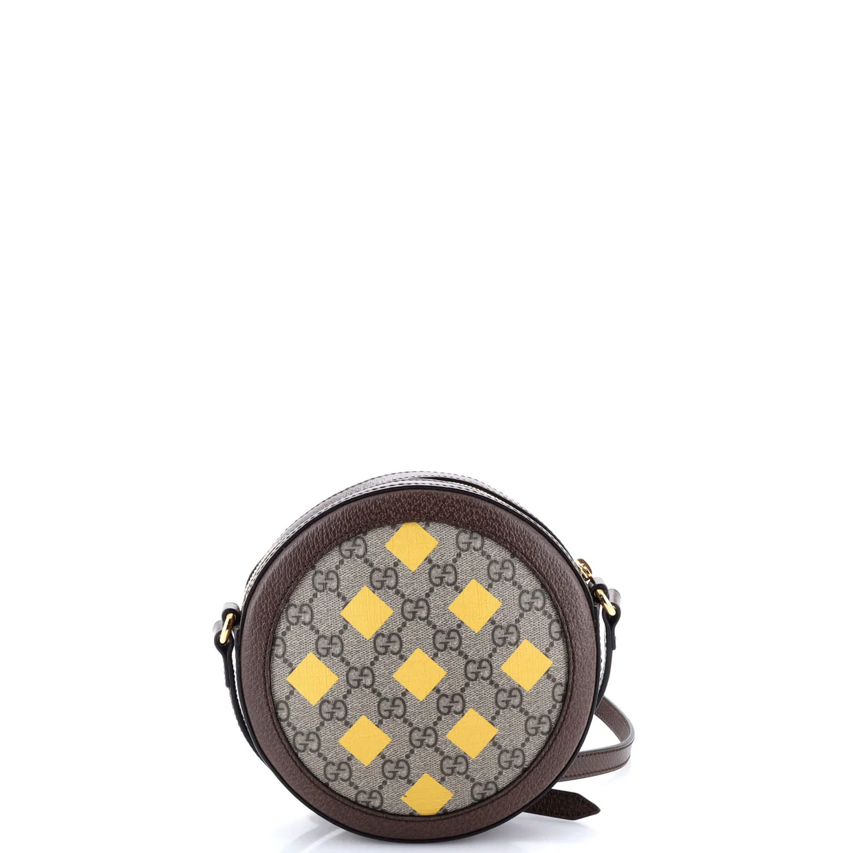 Ophidia Round Shoulder Bag Printed GG Coated Canvas Mini - Deep Luxury