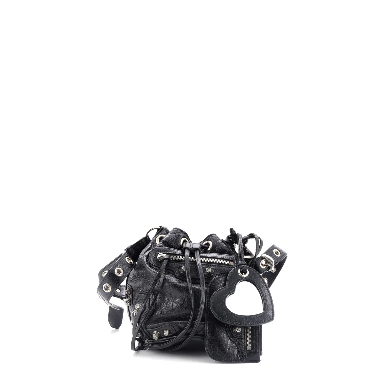 Le Cagole Giant Studs Bucket Bag Leather XS - Deep Luxury