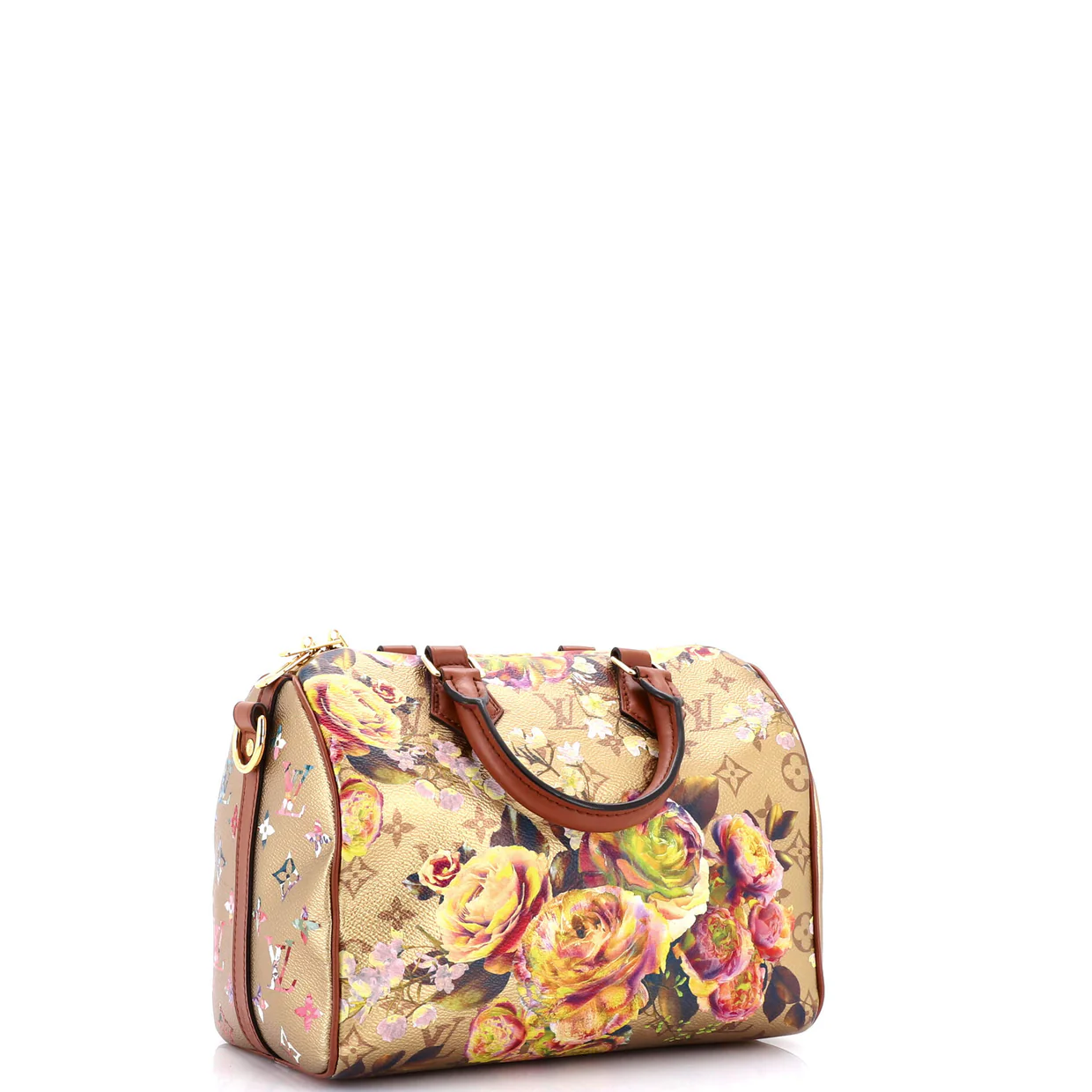 Speedy Bandouliere Bag Limited Edition Flowers Monogram Canvas 25 - Deep Luxury