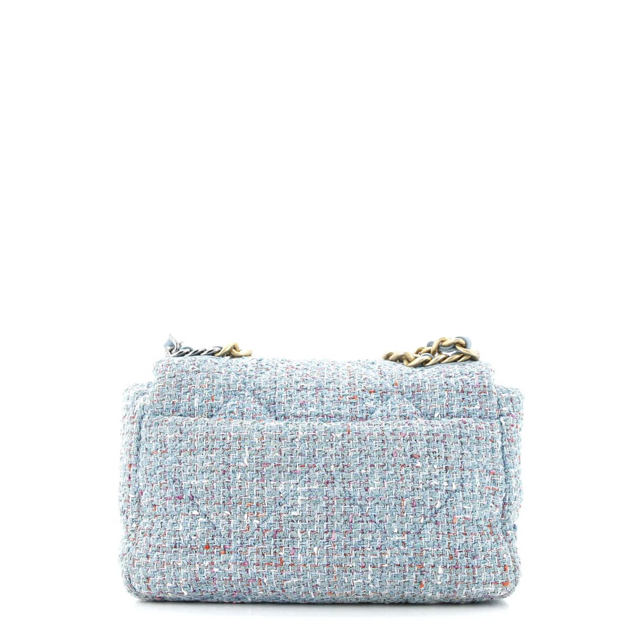 19 Flap Bag Quilted Tweed Medium - Deep Luxury