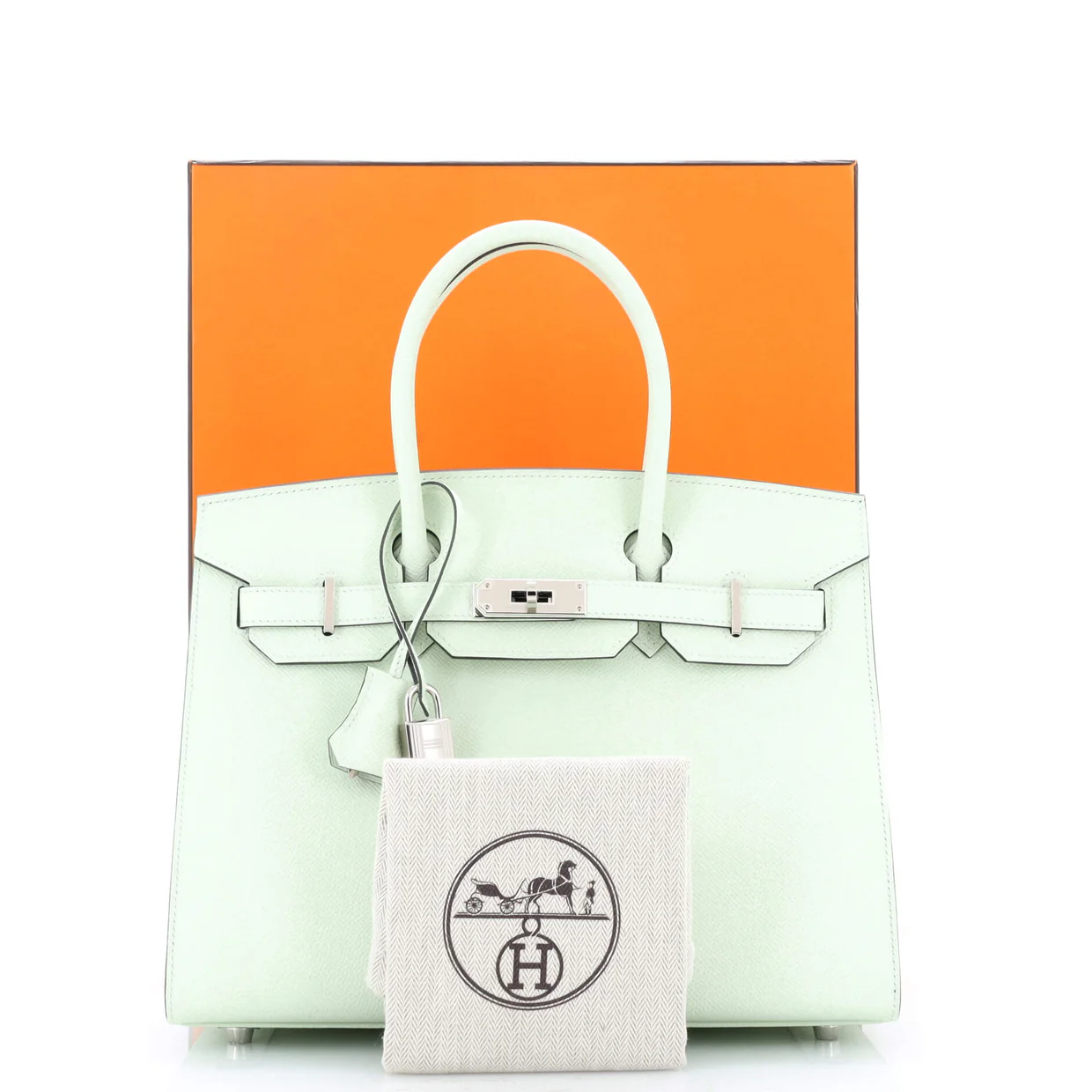 Birkin Sellier Bag Vert Fizz Epsom with Palladium Hardware 30 - Deep Luxury