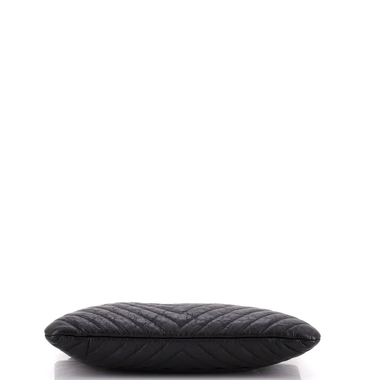 O Case Clutch Chevron Aged Calfskin Medium - Deep Luxury