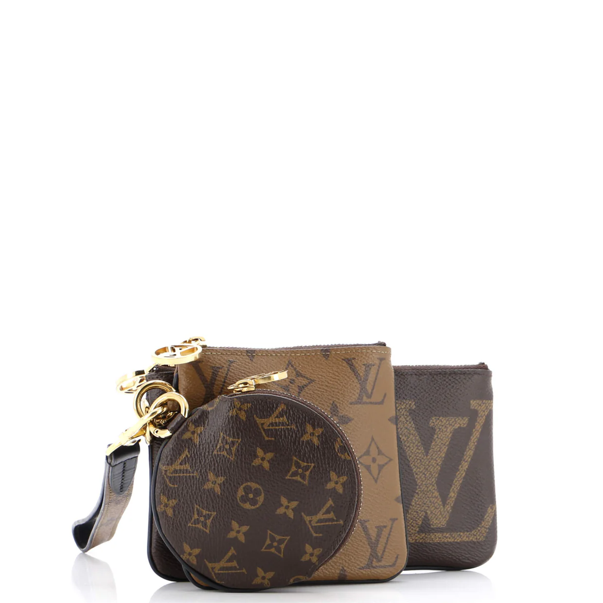Trio Pouch Set Reverse Monogram Giant - Deep Luxury