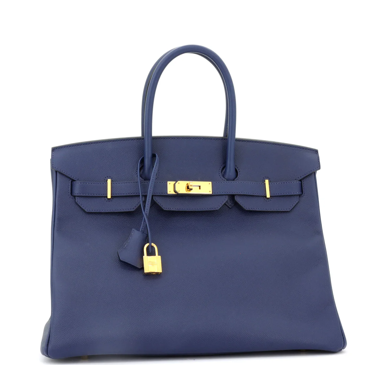 Birkin Handbag Bleu Saphir Epsom with Gold Hardware 35 - Deep Luxury