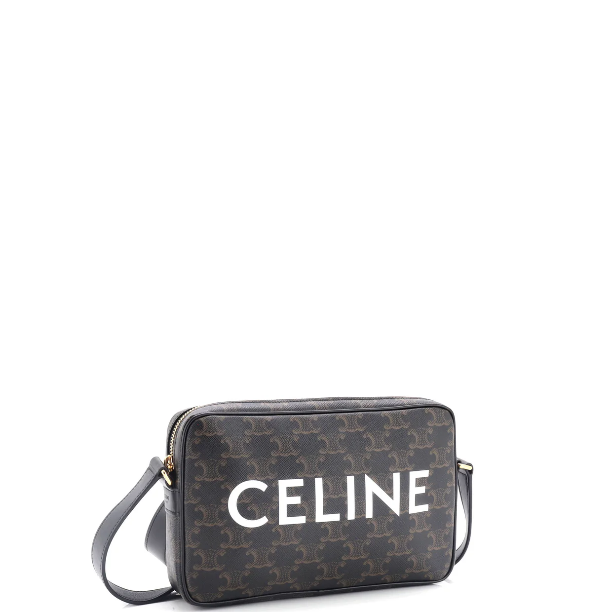 Logo Messenger Bag Triomphe Coated Canvas Medium - Deep Luxury