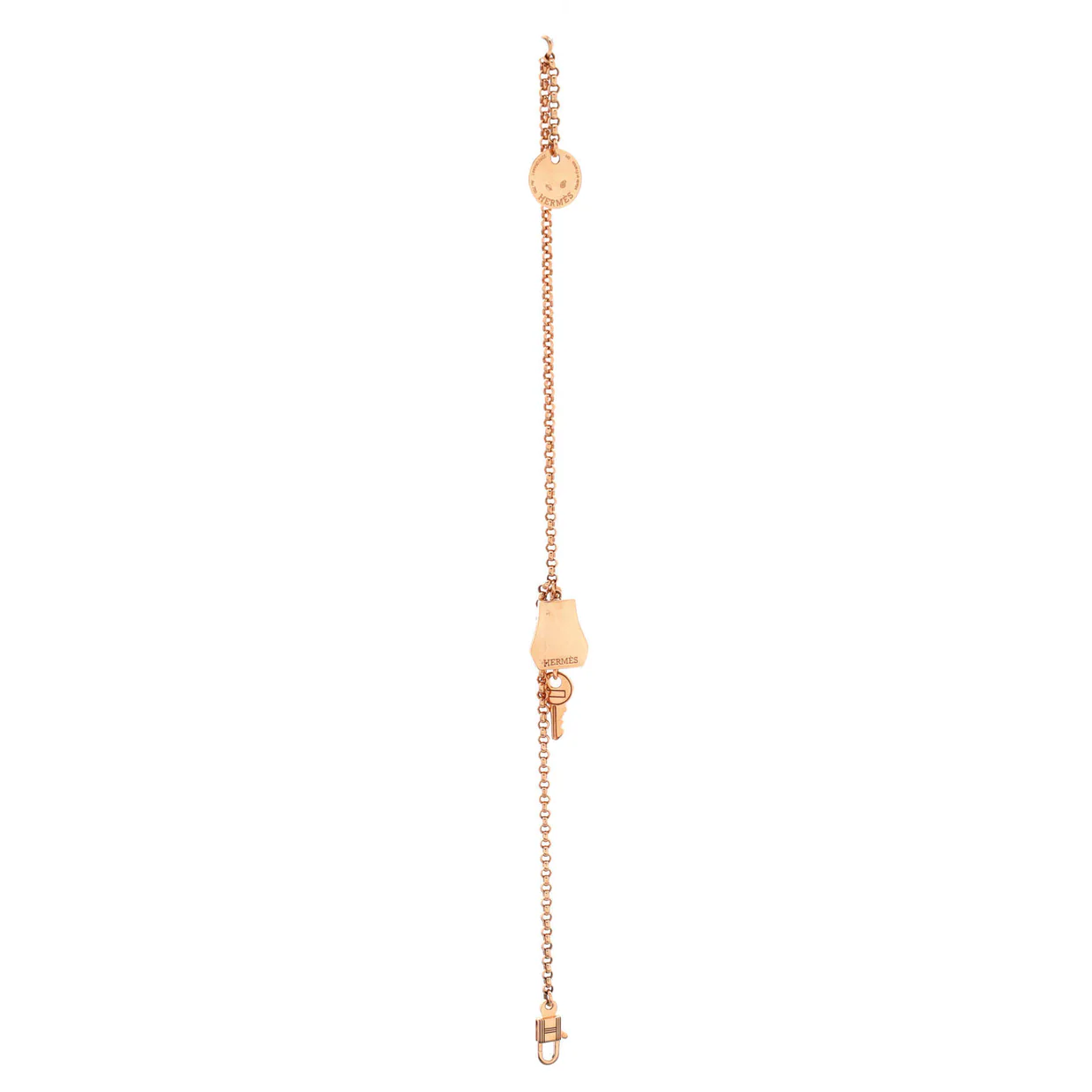 Kelly Clochette Chain Bracelet 18K Rose Gold Small - Deep Luxury