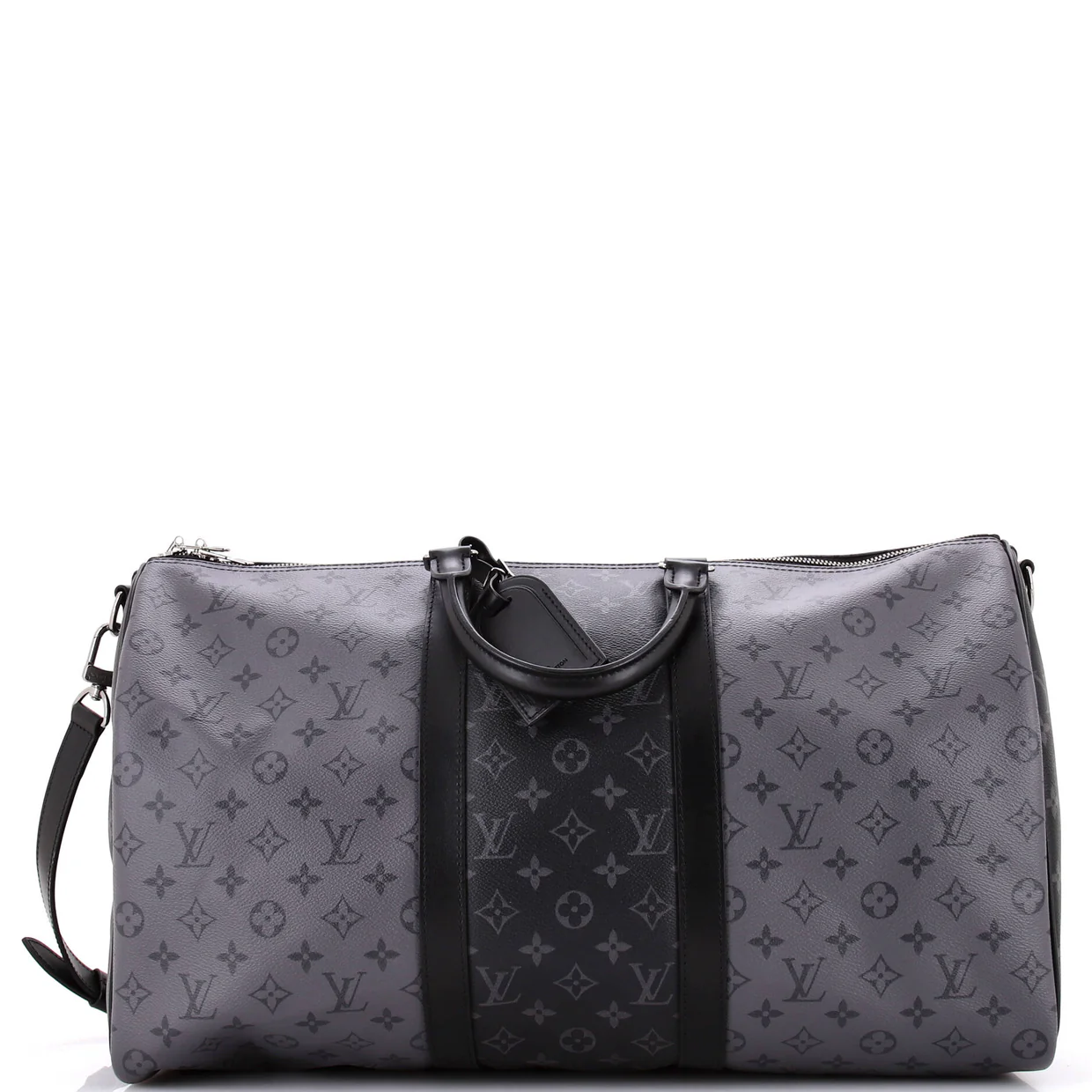 Keepall Bandouliere Bag Reverse Monogram Eclipse Canvas 50 - Deep Luxury
